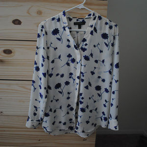 Banana Republic floral button-down top